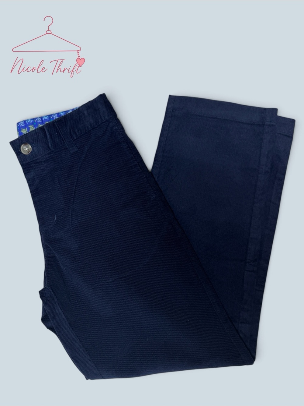 NWT J. Bailey Boys Size 7 Navy Corduroy Champ Pants
